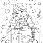 Pelina Página Oficial - Dibujos para colorear de Pelina - Pelina y la maleta