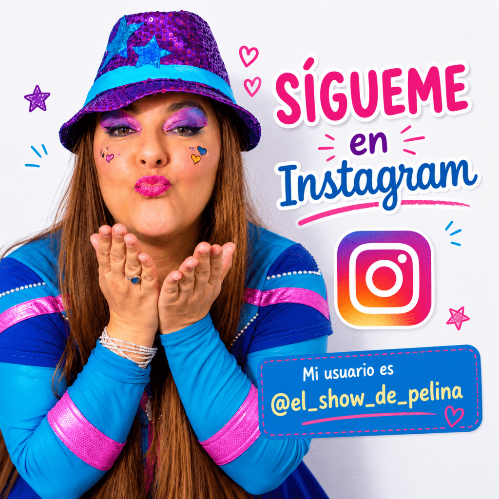 Artista infantil en instagram, contenido educativo, canciones infantiles, cantante infantil Pelina